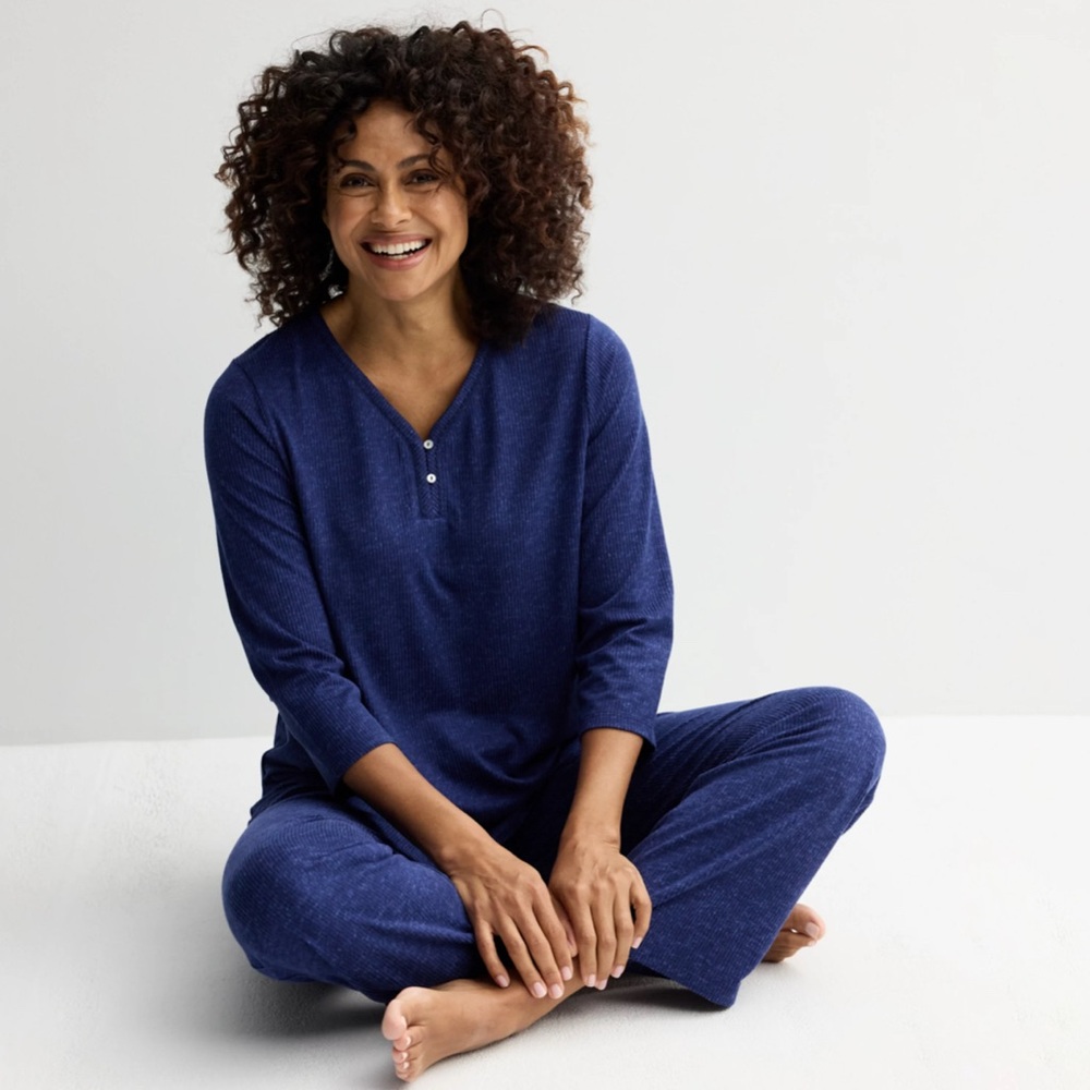Women's CROFT & BARROW Luxe Rib Pajama Set Sz S